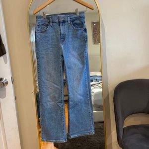 Levi high waisted cropped flare jeans